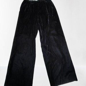 Vintage Stephanie Queller Women High Rise Velvet Straight Pants Sz 18 Black New